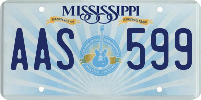 MS license plate AAS599