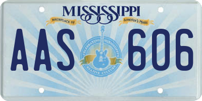 MS license plate AAS606