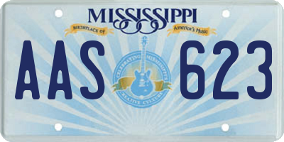 MS license plate AAS623