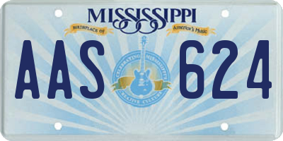 MS license plate AAS624