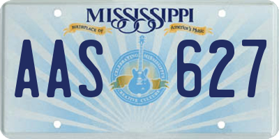 MS license plate AAS627