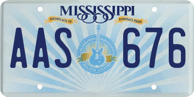 MS license plate AAS676