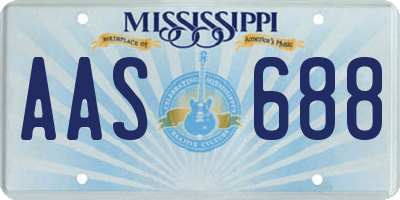 MS license plate AAS688