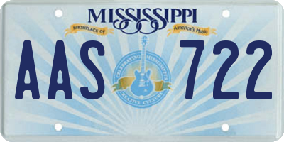MS license plate AAS722