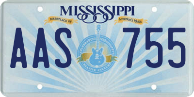 MS license plate AAS755