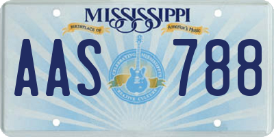 MS license plate AAS788