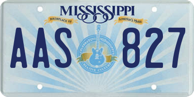 MS license plate AAS827