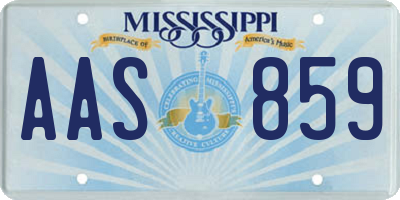 MS license plate AAS859