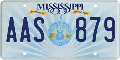 MS license plate AAS879