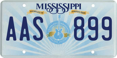 MS license plate AAS899