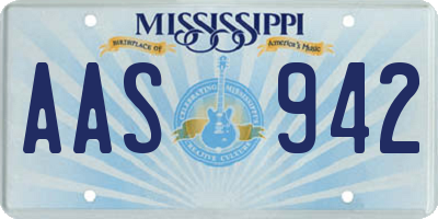 MS license plate AAS942