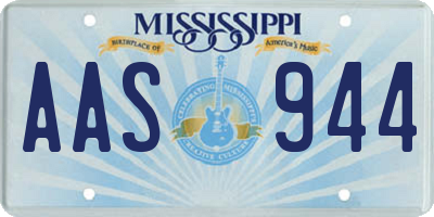 MS license plate AAS944