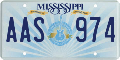 MS license plate AAS974