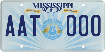 MS license plate AAT000