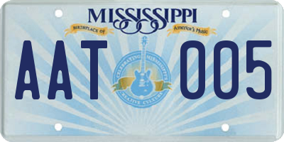 MS license plate AAT005