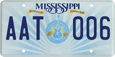 MS license plate AAT006