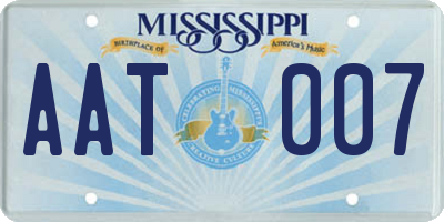 MS license plate AAT007