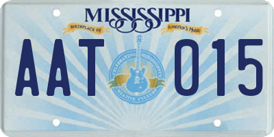 MS license plate AAT015