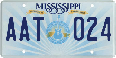 MS license plate AAT024