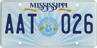 MS license plate AAT026