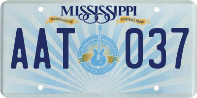 MS license plate AAT037