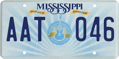 MS license plate AAT046