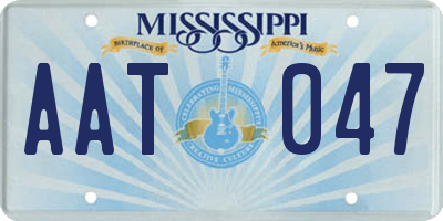 MS license plate AAT047