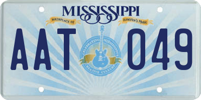 MS license plate AAT049