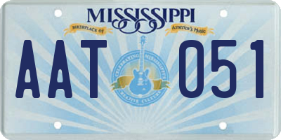 MS license plate AAT051