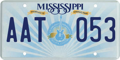 MS license plate AAT053