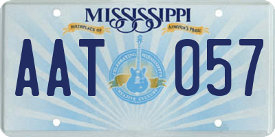 MS license plate AAT057