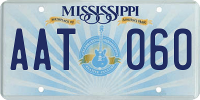 MS license plate AAT060