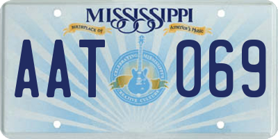 MS license plate AAT069