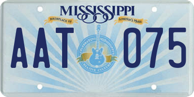 MS license plate AAT075