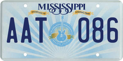 MS license plate AAT086