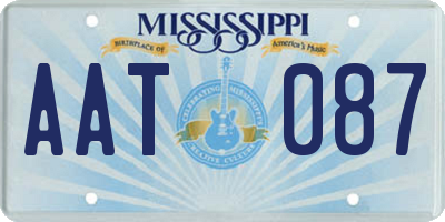 MS license plate AAT087