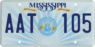 MS license plate AAT105