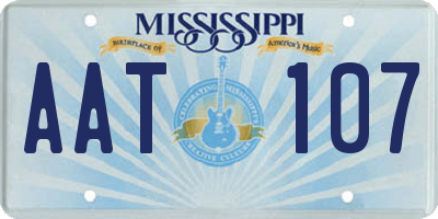 MS license plate AAT107