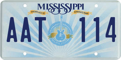 MS license plate AAT114