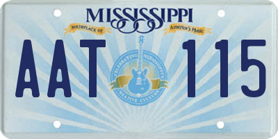 MS license plate AAT115