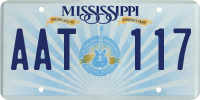 MS license plate AAT117