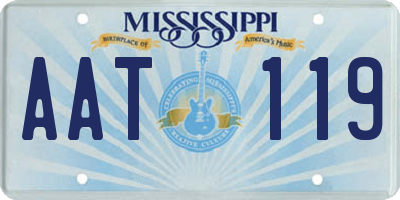 MS license plate AAT119