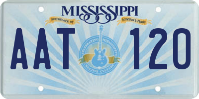 MS license plate AAT120