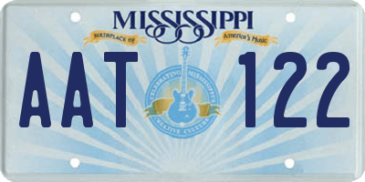 MS license plate AAT122