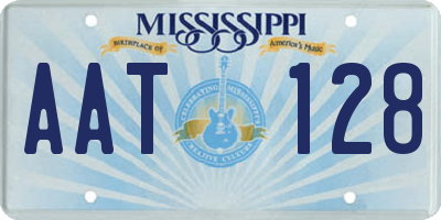 MS license plate AAT128