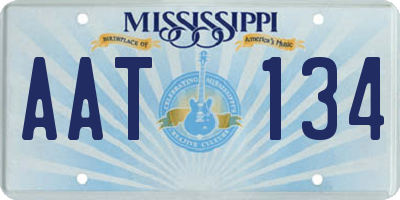 MS license plate AAT134