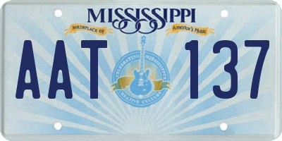 MS license plate AAT137