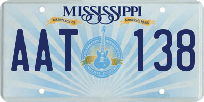 MS license plate AAT138