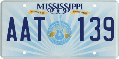 MS license plate AAT139