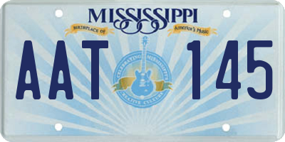 MS license plate AAT145